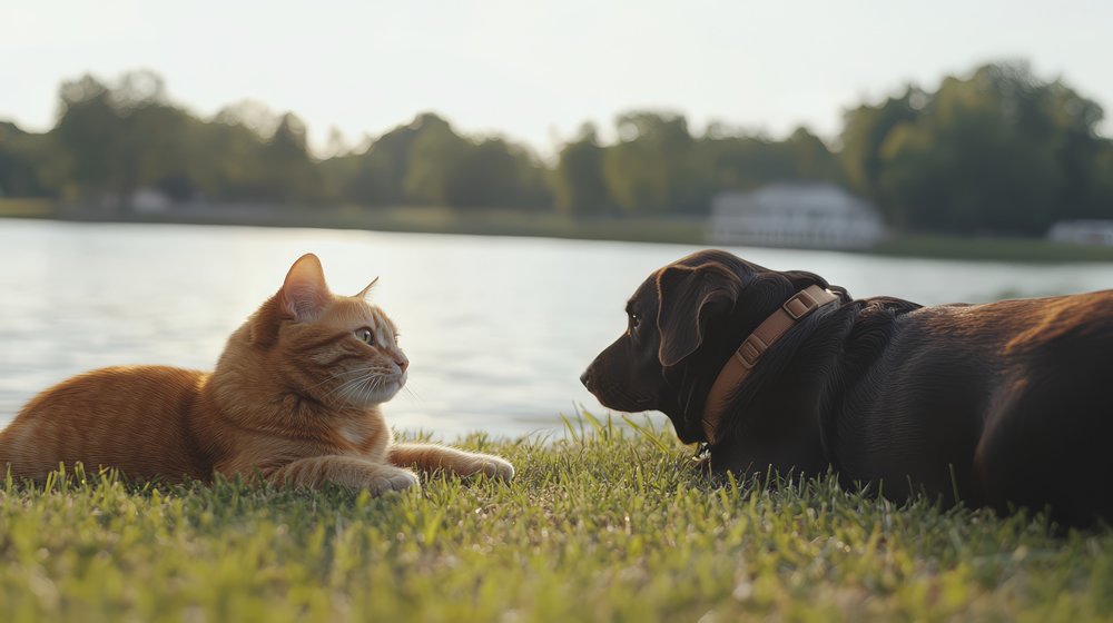 Calor con perros y gatos.